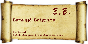 Baranyó Brigitta névjegykártya