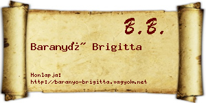 Baranyó Brigitta névjegykártya