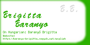 brigitta baranyo business card